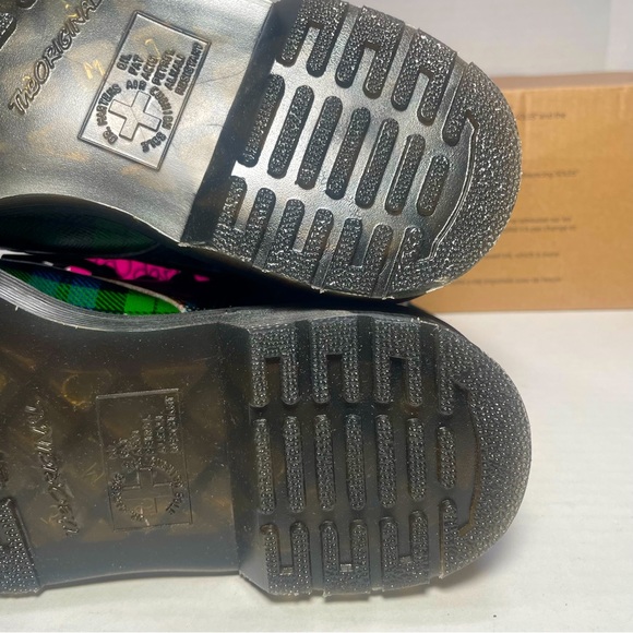 BNIB Dr Martens 1460 Tartan Red Stewart Black Watch plaid Boots UK 3 US 5 - Picture 10 of 15